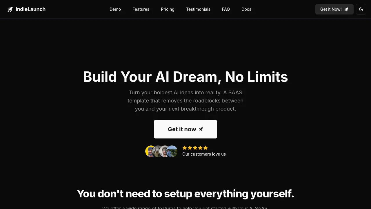 Screenshot of IndieLaunch