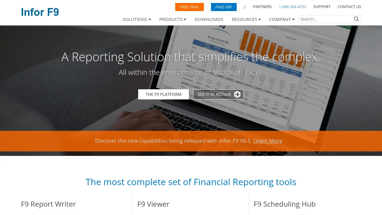 Screenshot of Infor F9