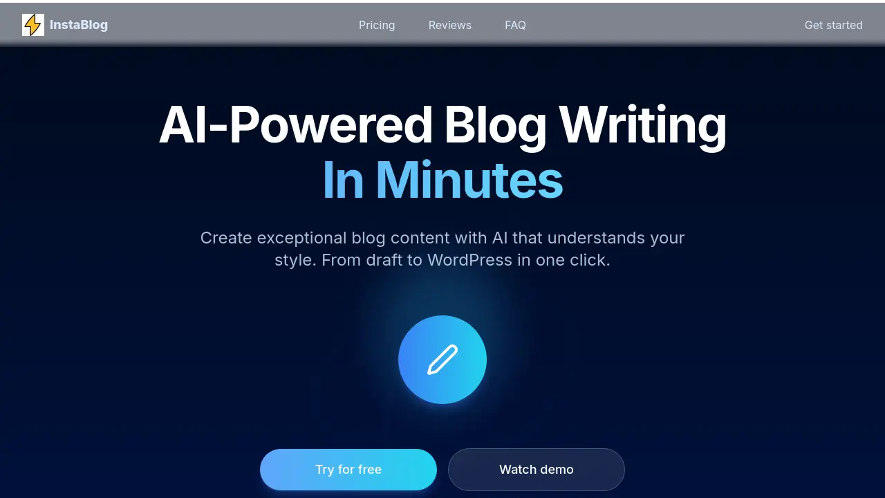Screenshot of InstaBlog