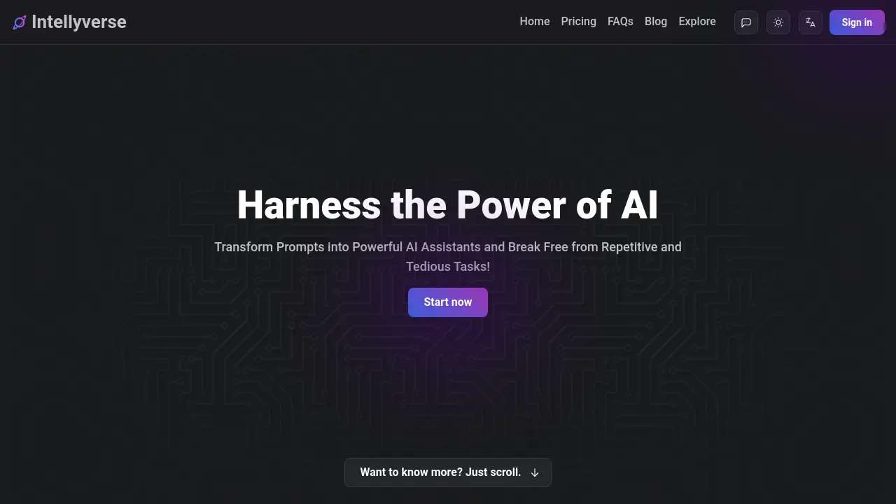 Screenshot of intellyverse