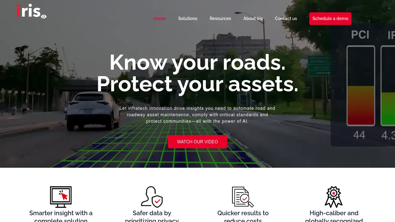 Screenshot of iris roads