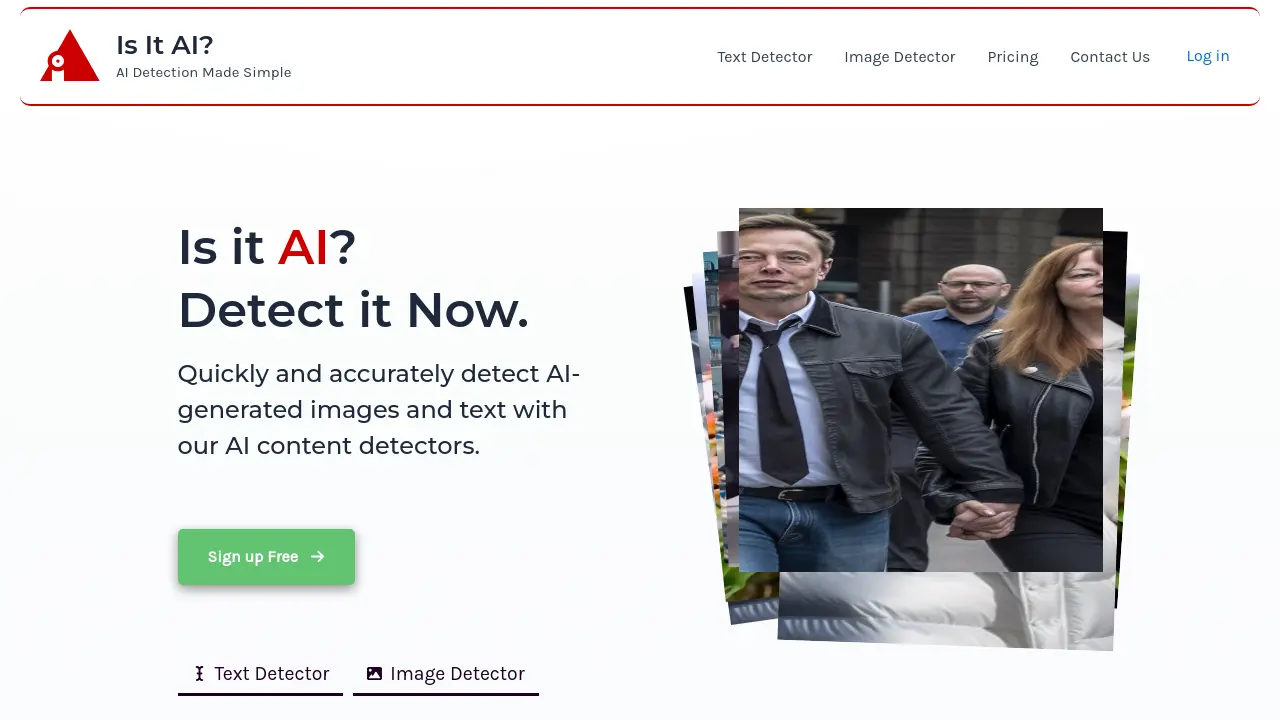 Screenshot of Is It AI?