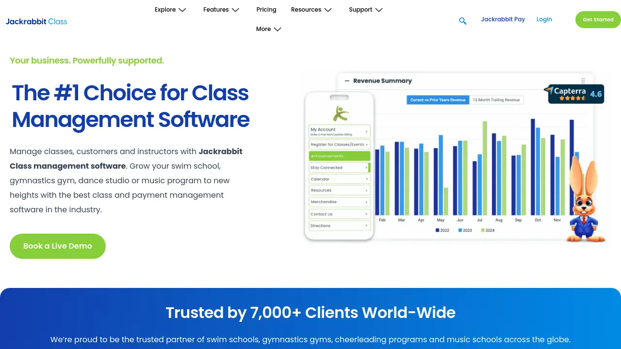 Screenshot of Jackrabbit Class