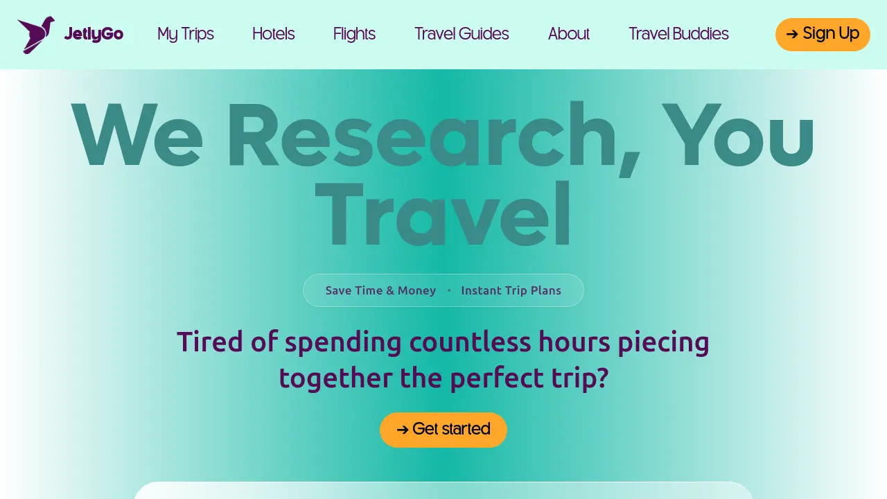 Screenshot of JetlyGo