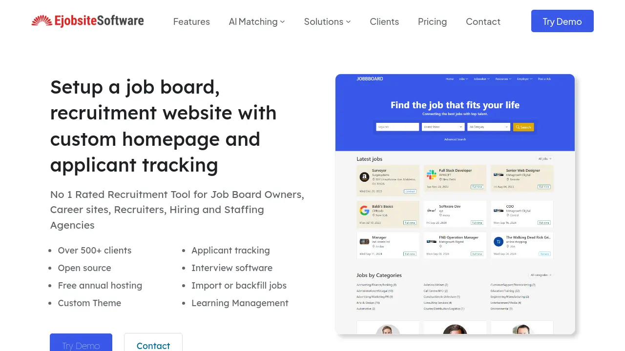 Screenshot of Job Board Software