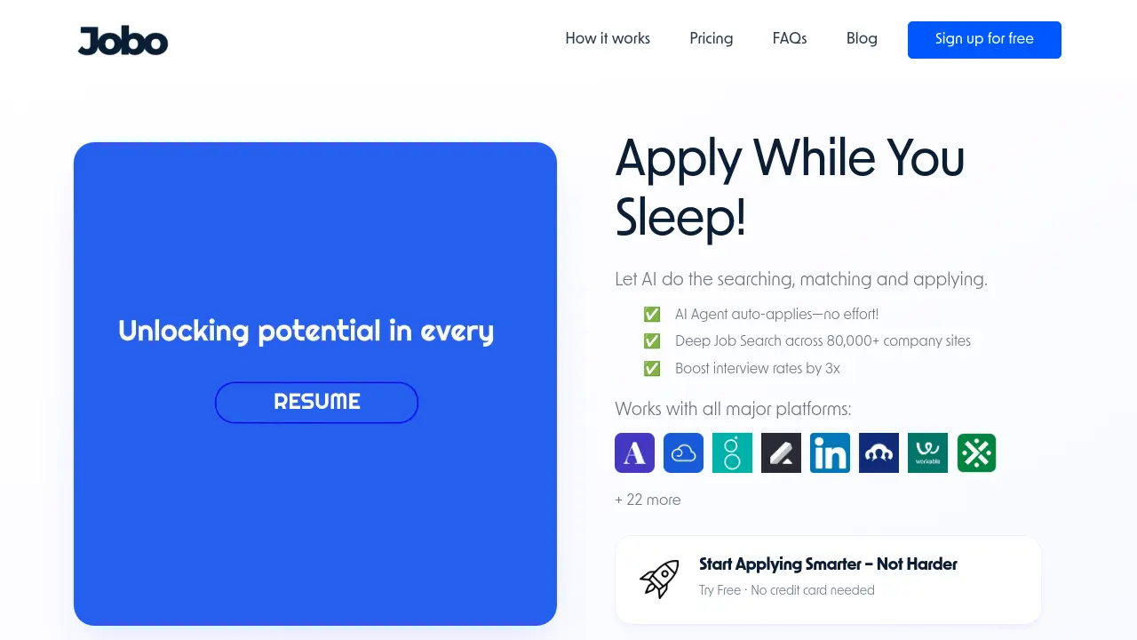 Screenshot of Jobo AI