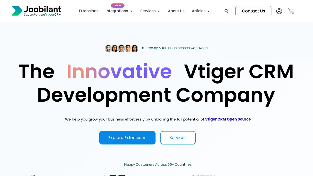 Screenshot of Joobilant Vtiger CRM Extensions & Services