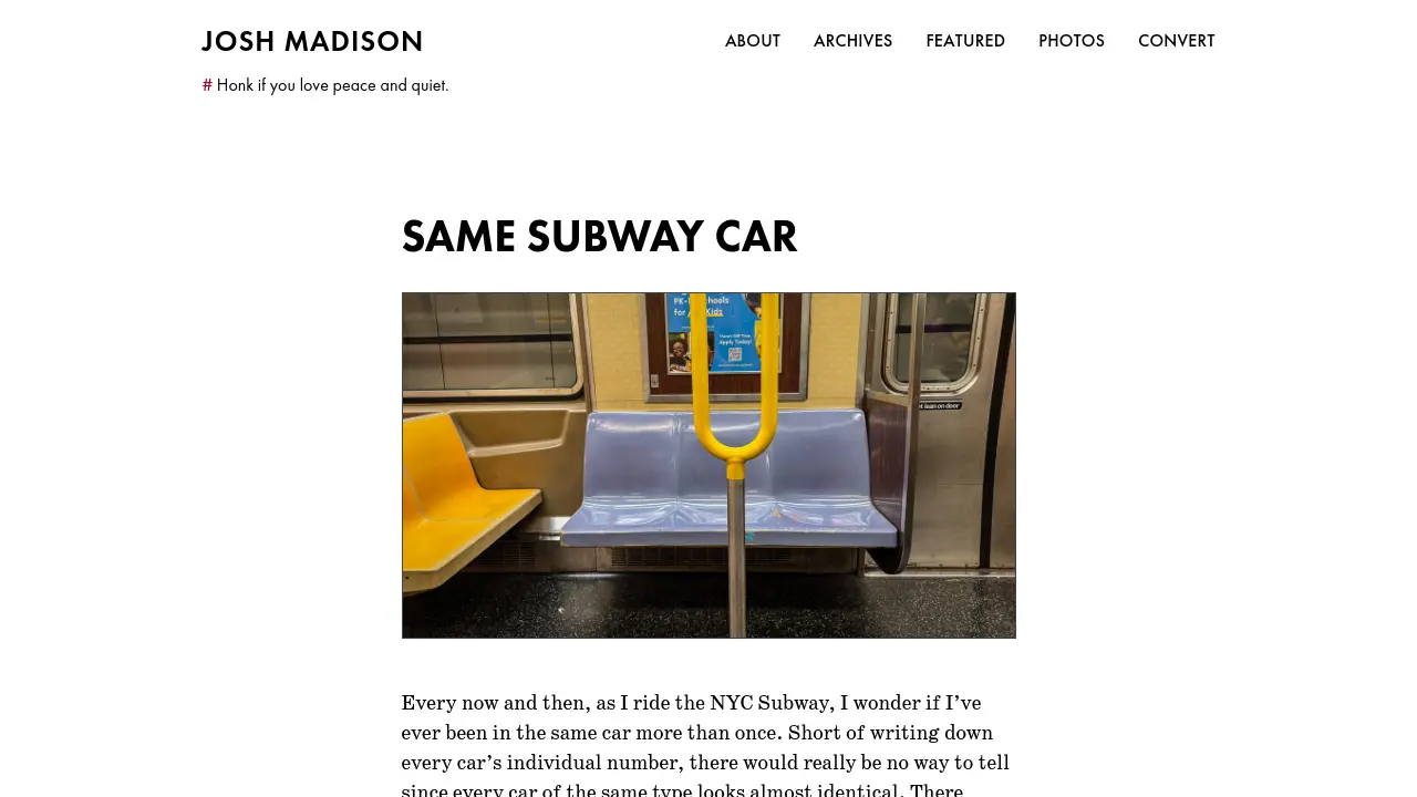 Screenshot of Josh Madison