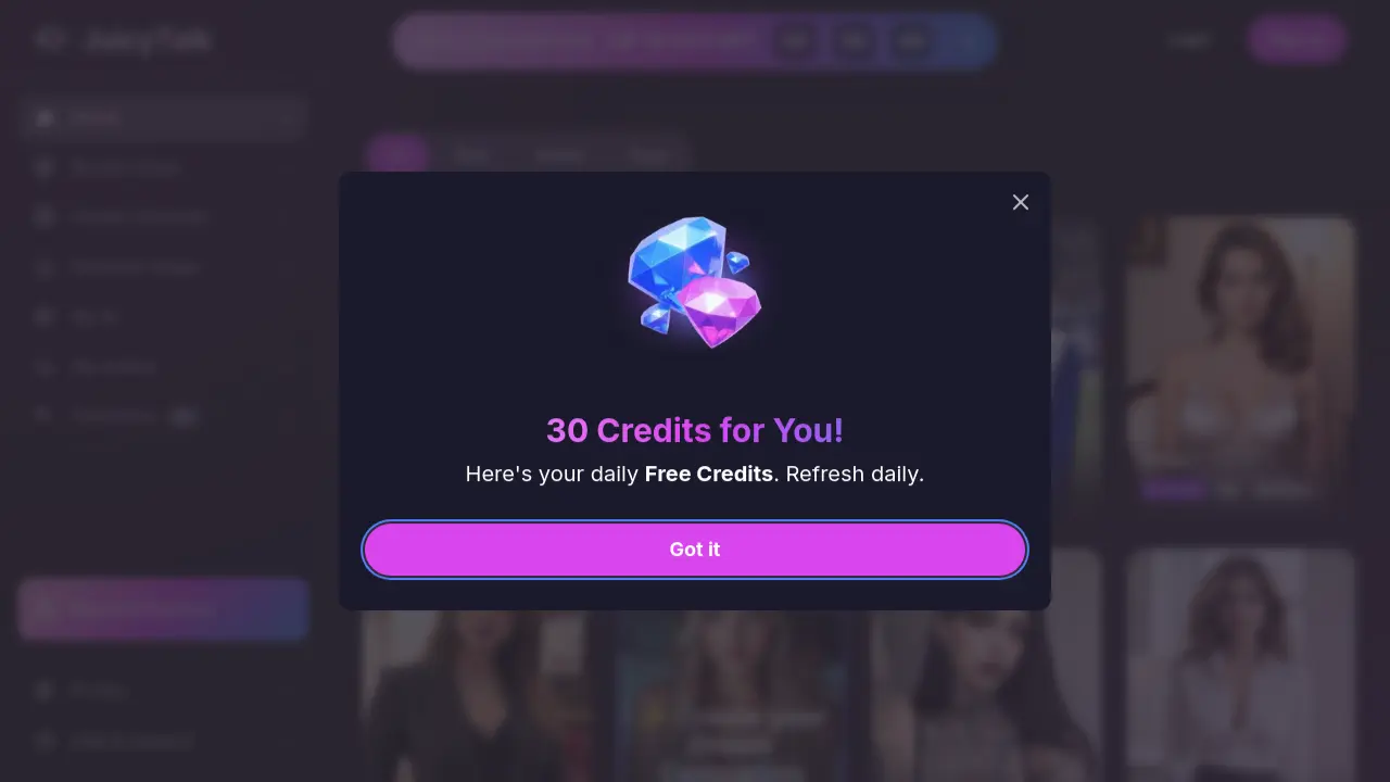 Screenshot of JuicyTalk