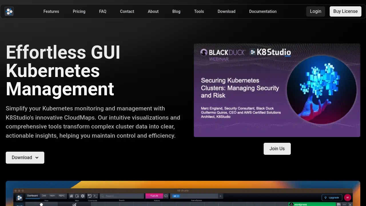 Screenshot of K8Studio