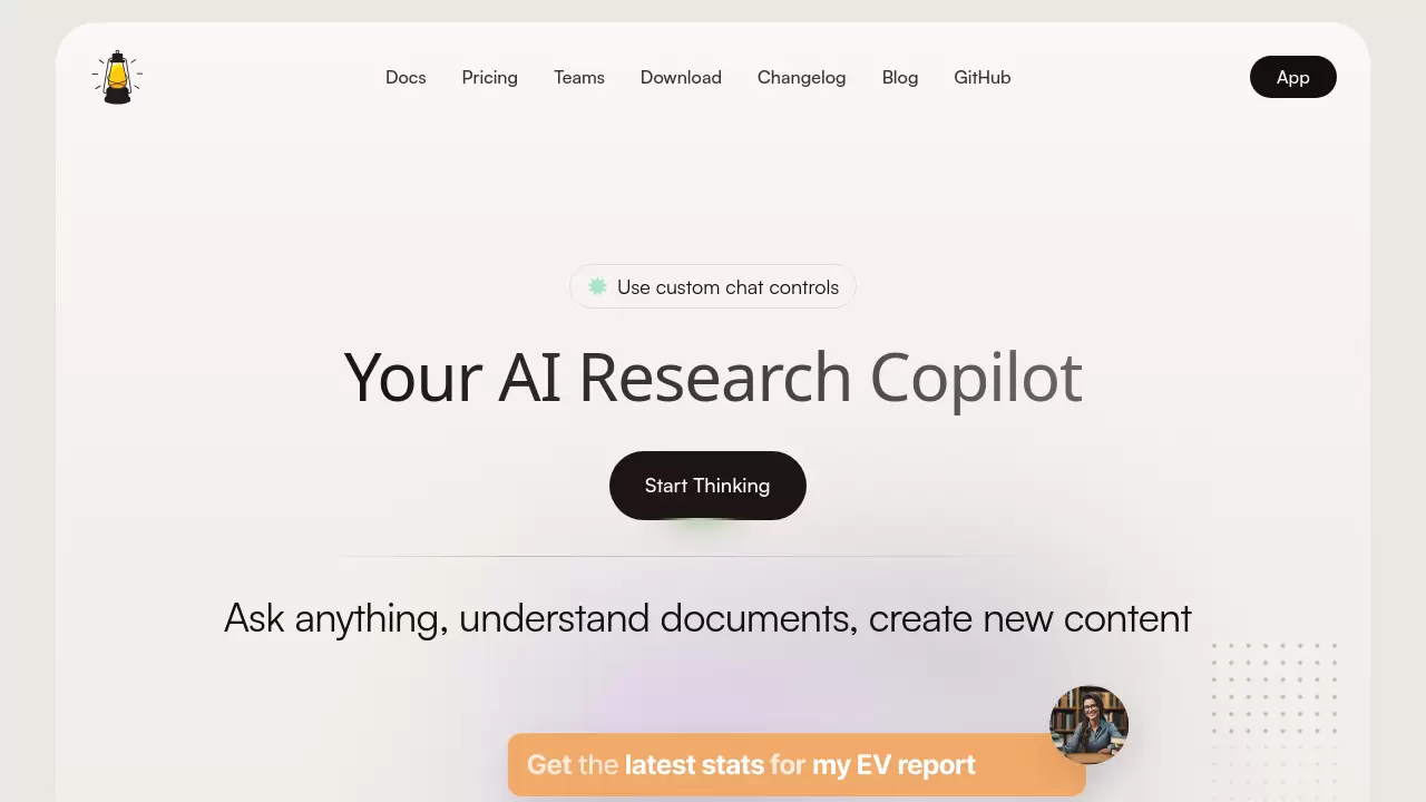 Screenshot of Khoj