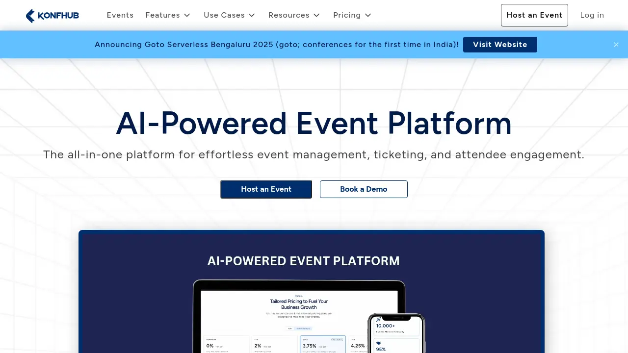Screenshot of KonfHub