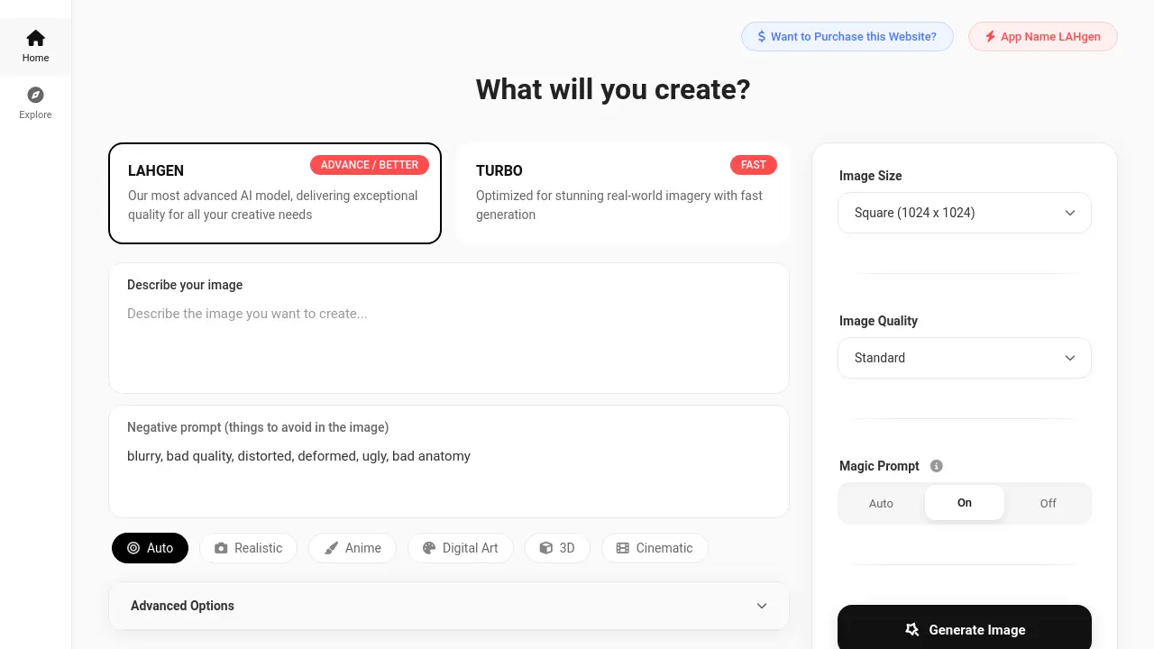 Screenshot of LAHgen