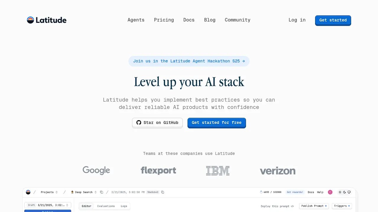 Screenshot of Latitude