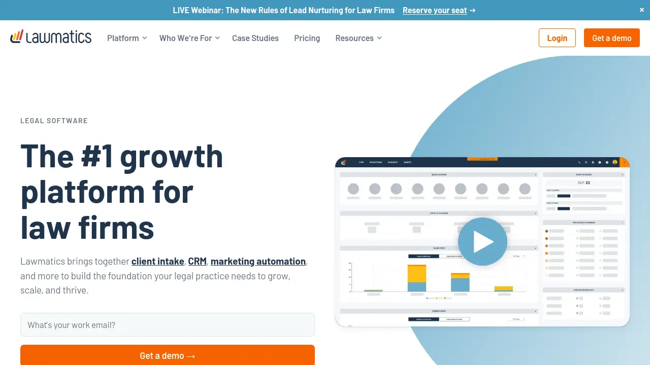 Screenshot of Lawmatics