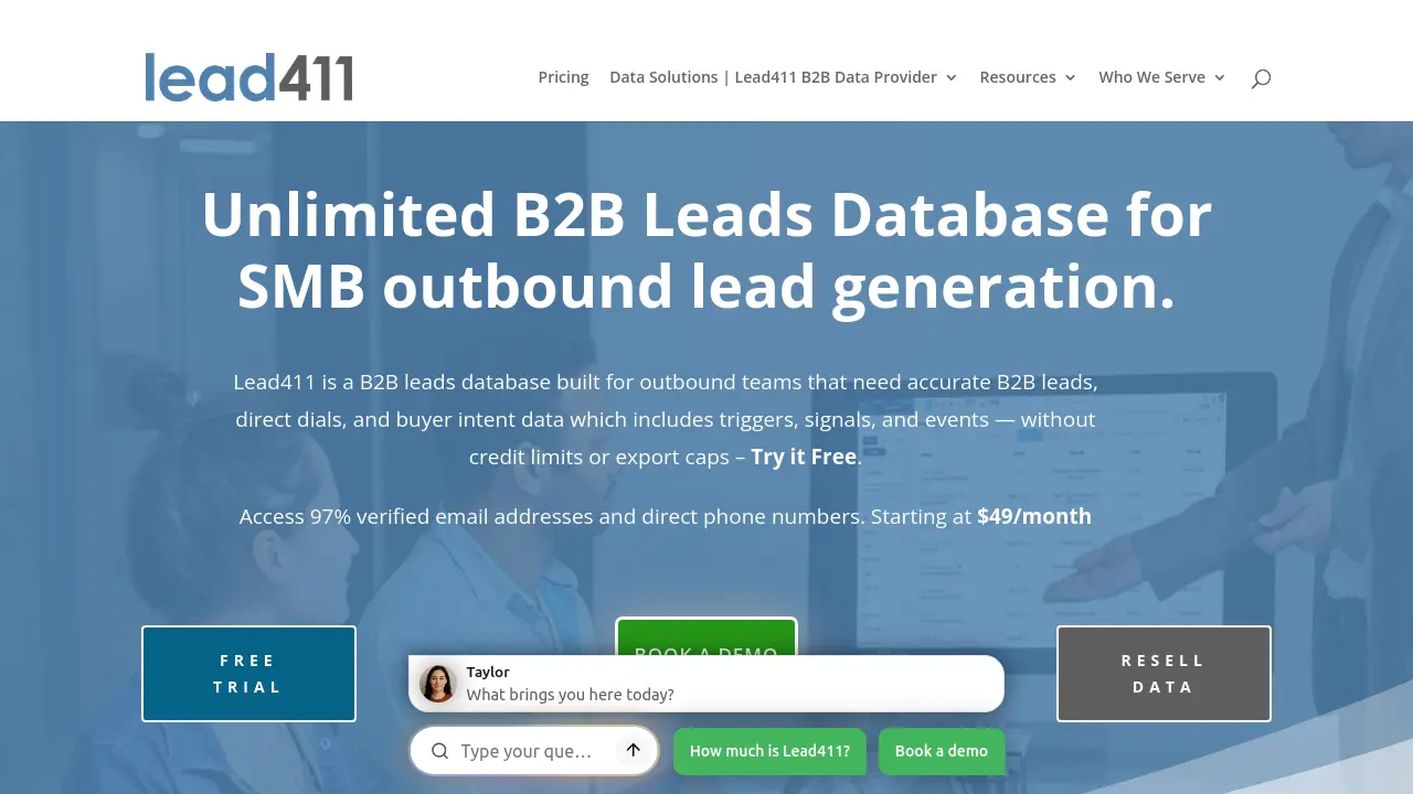 Screenshot of Lead411