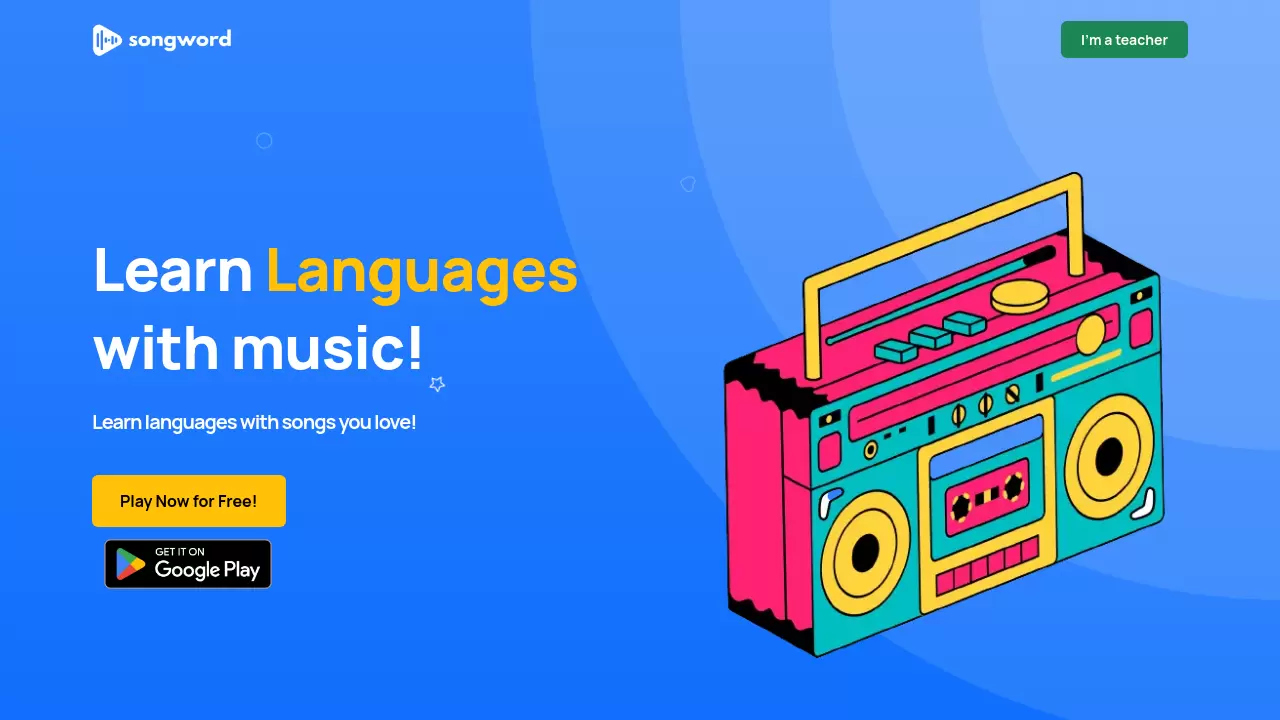 Screenshot of Learn Languages with Music