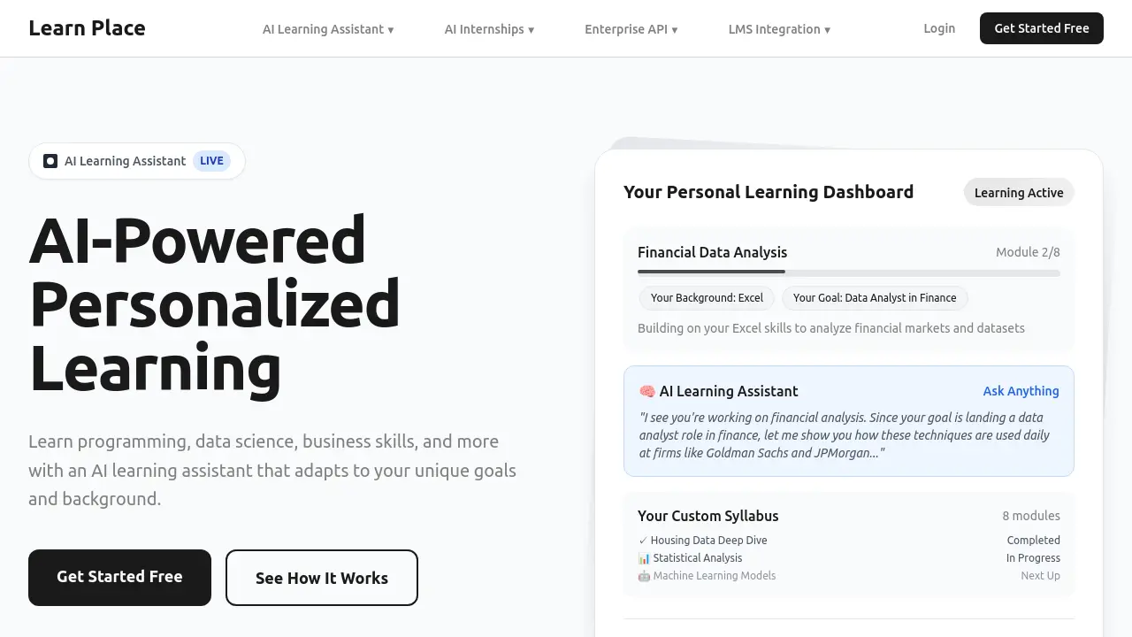 Screenshot of Learn Place