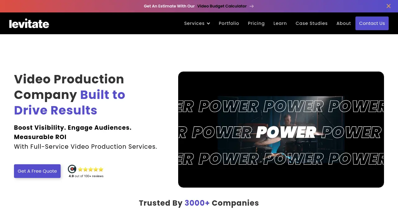 Screenshot of Levitate Media