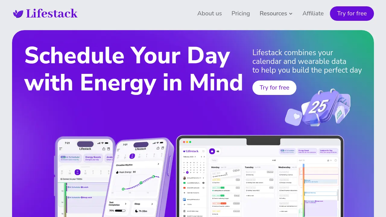 Screenshot of Lifestack