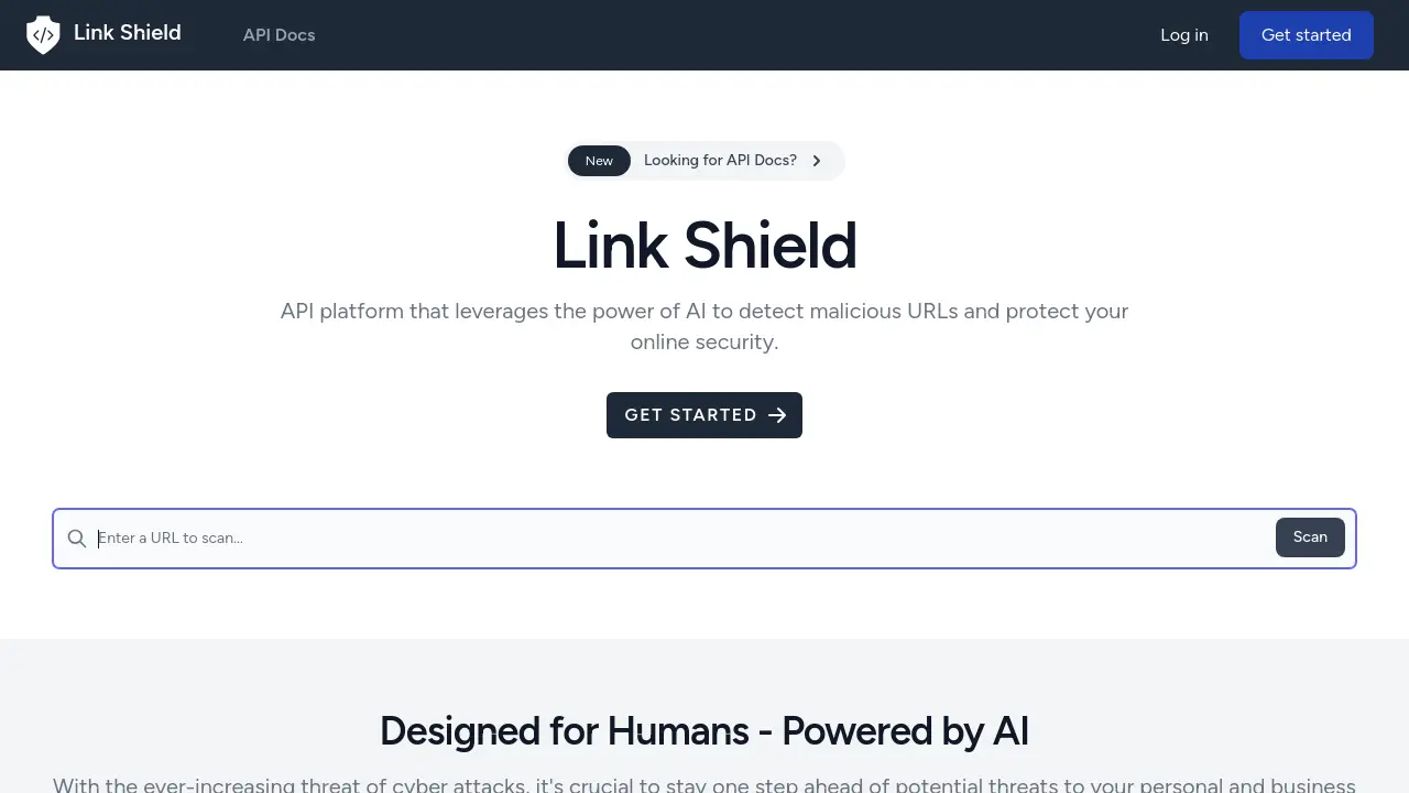 Screenshot of Link Shield