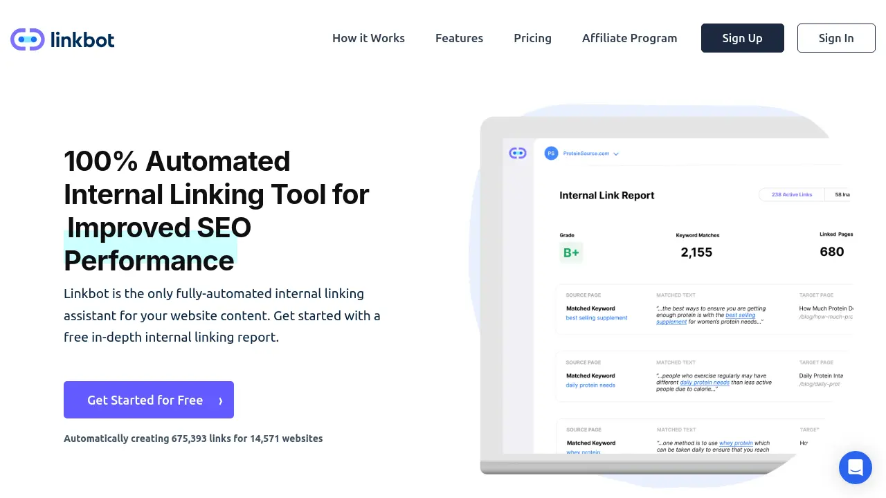 Screenshot of Linkbot