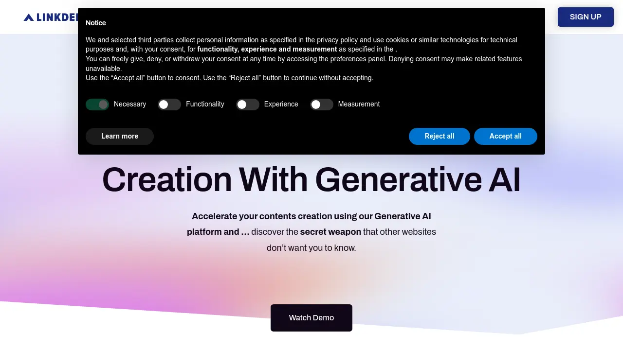 Screenshot of Linkdelta