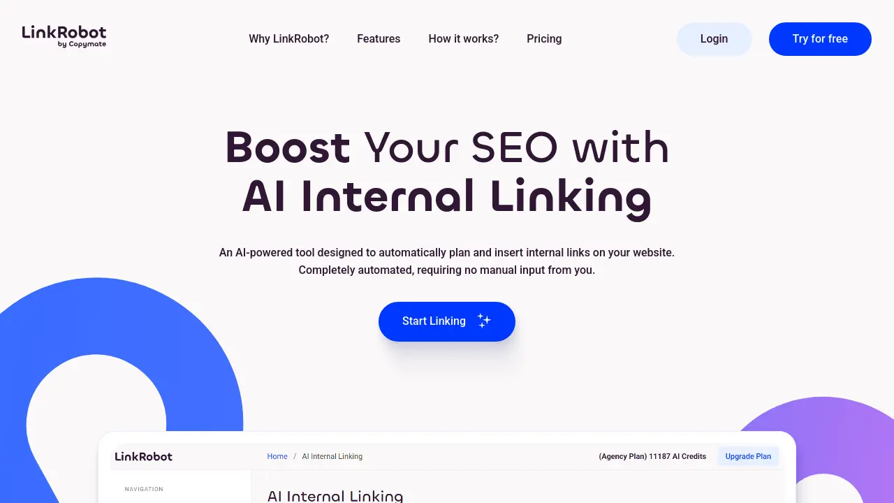 Screenshot of LinkRobot