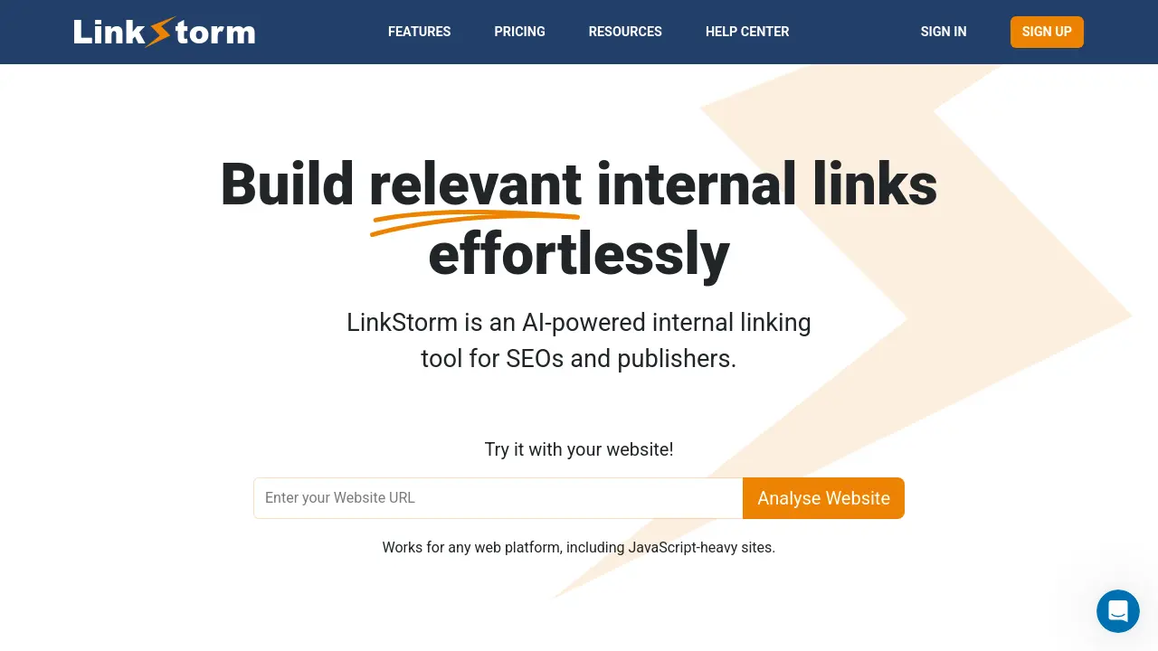 Screenshot of LinkStorm
