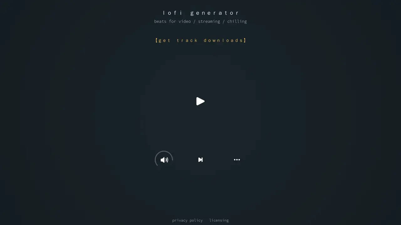 Screenshot of Lofi Generator