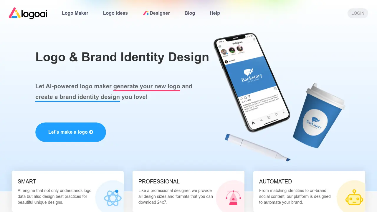 Screenshot of LogoAI