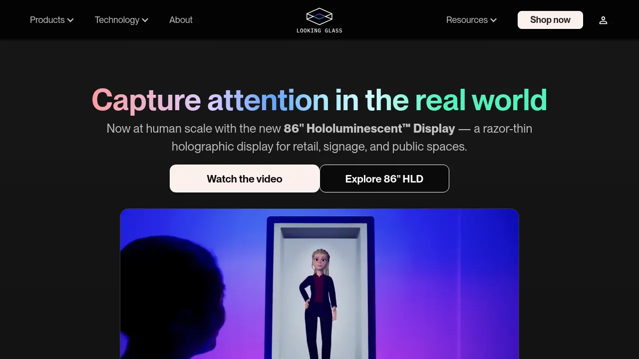 Screenshot of Looking Glass