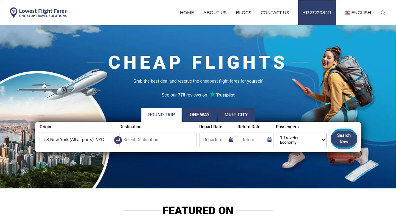 Screenshot of Lowest Flight Fares