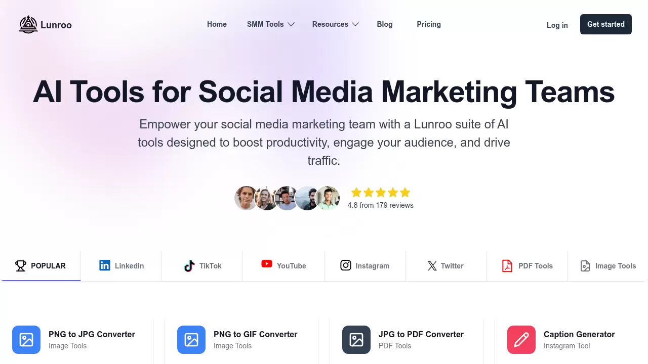 Screenshot of Lunroo
