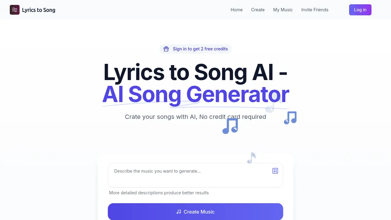 Screenshot of Lyrics to Song