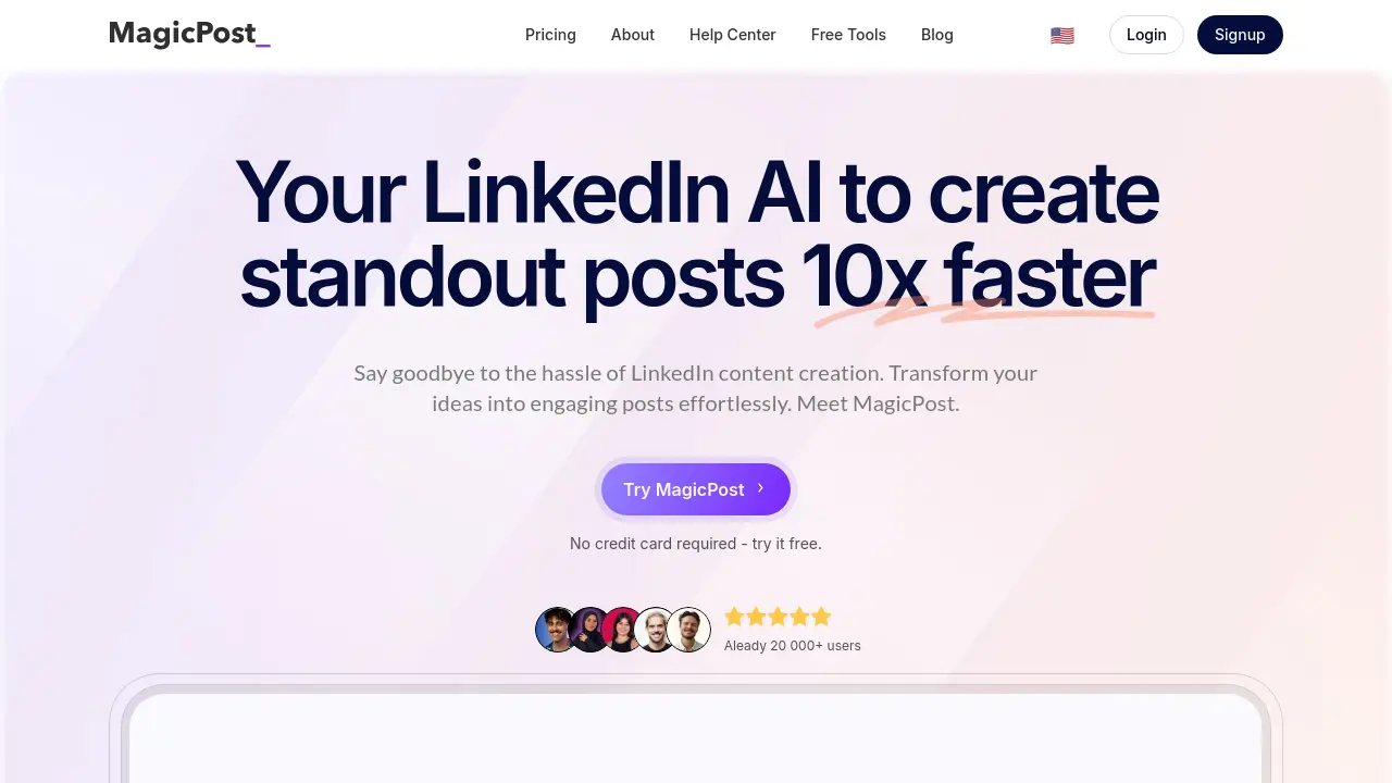Screenshot of MagicPost