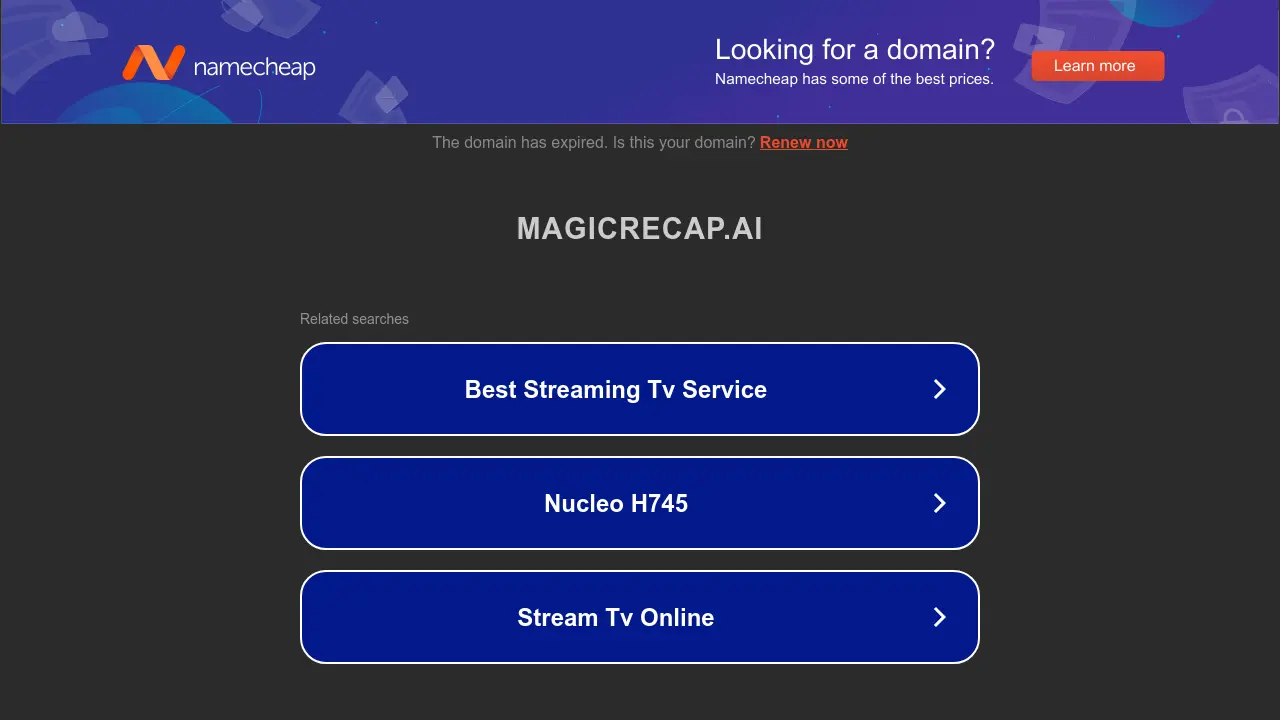 Screenshot of magicrecap.ai