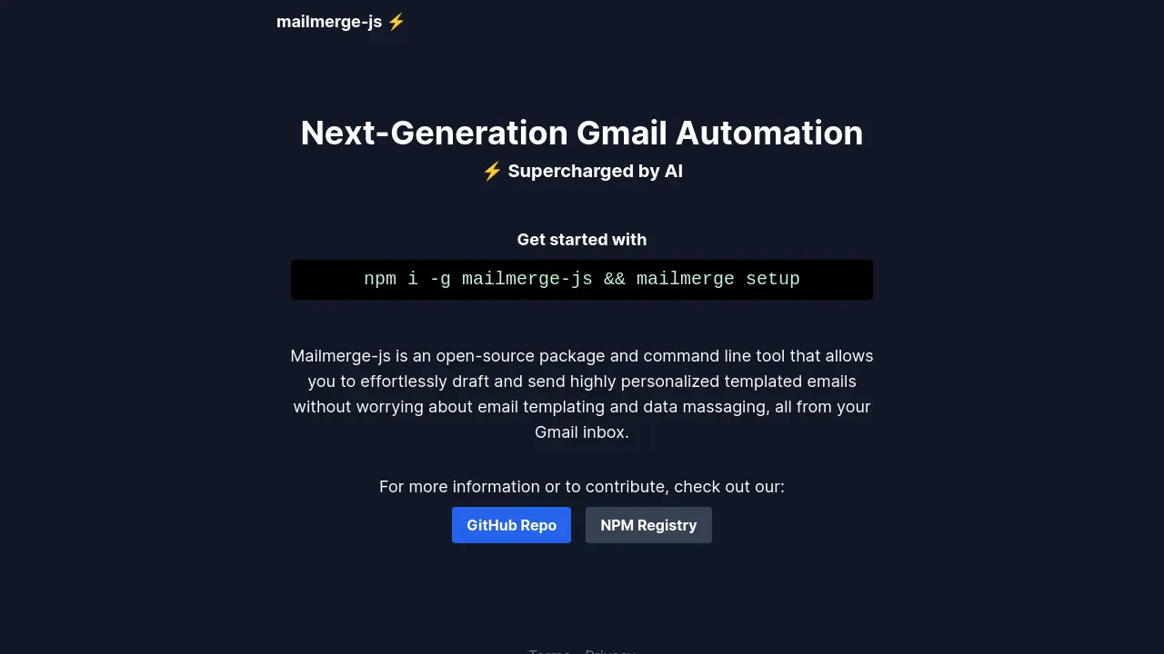Screenshot of mailmerge-js