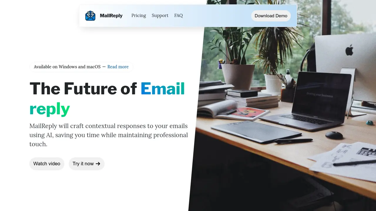 Screenshot of MailReply