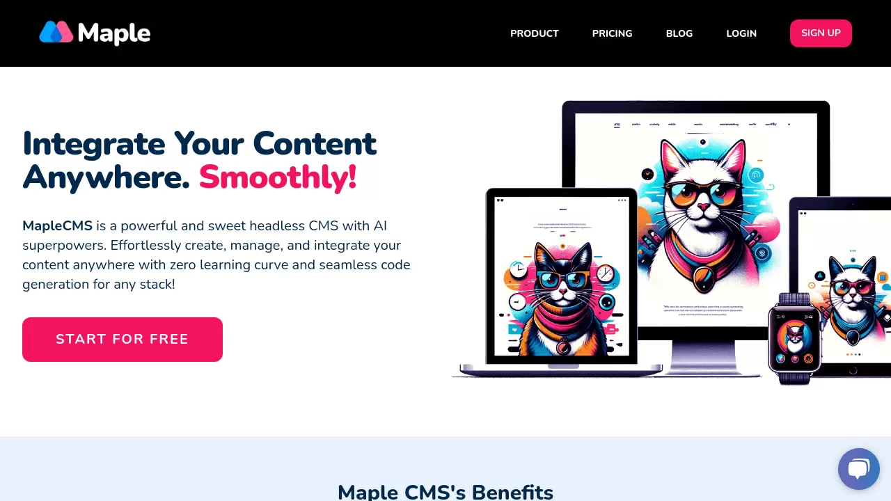 Screenshot of MapleCMS