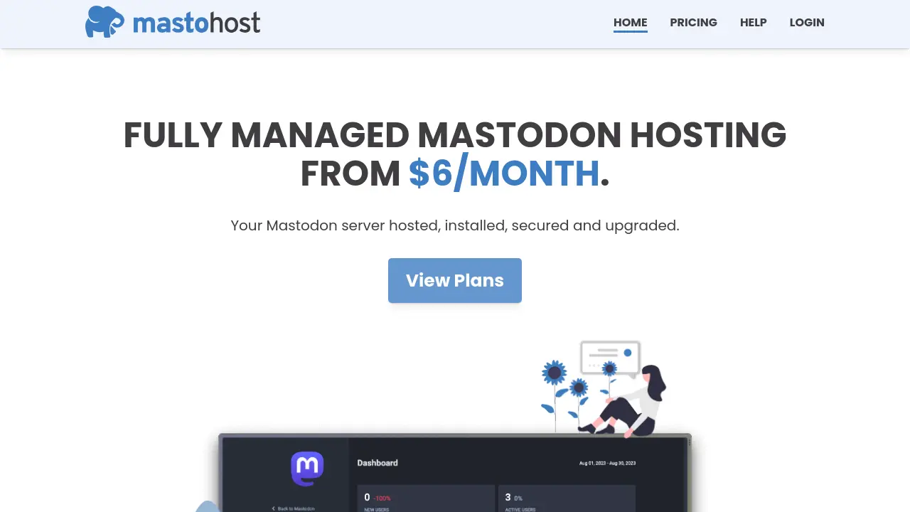 Screenshot of Masto.host
