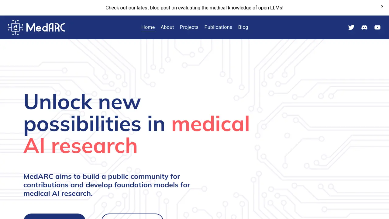 Screenshot of MedARC