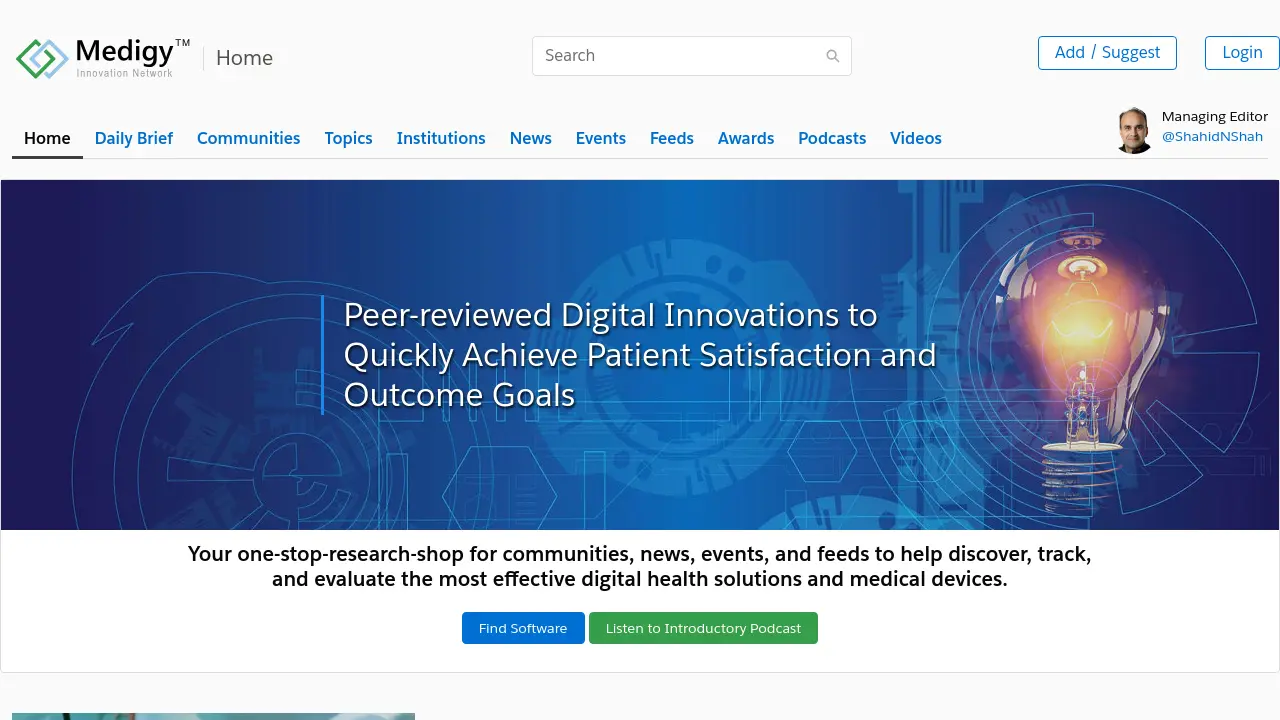 Screenshot of Medigy