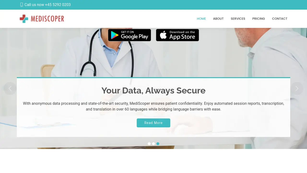 Screenshot of MediScoper