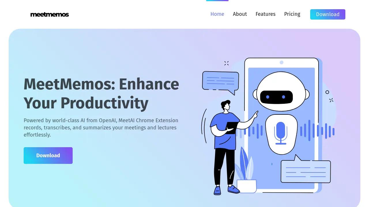 Screenshot of MeetMemos