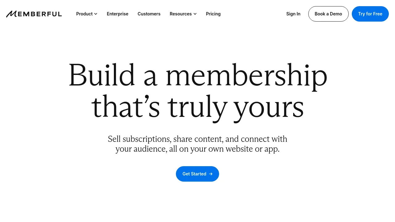 Screenshot of Memberful