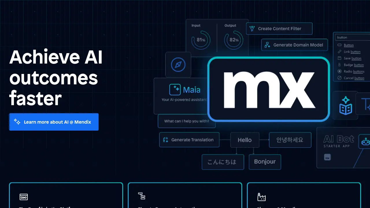 Screenshot of Mendix