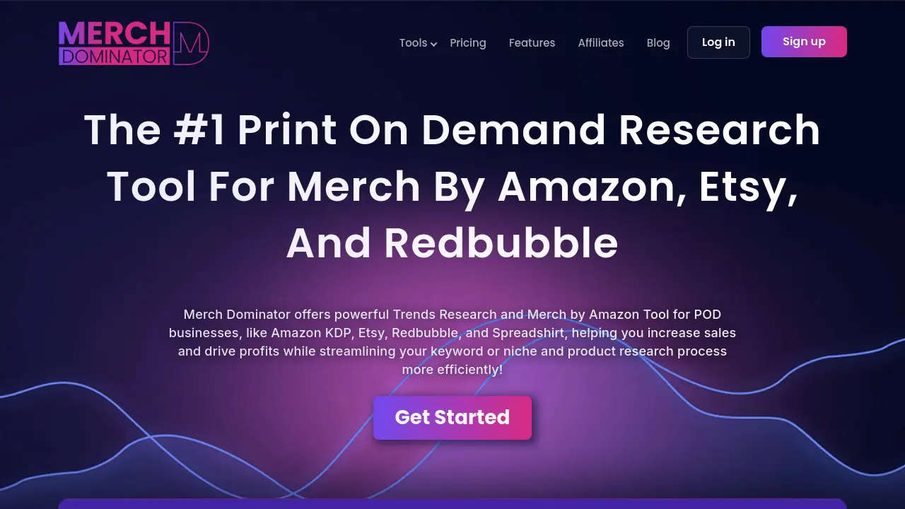 Screenshot of Merch Dominator