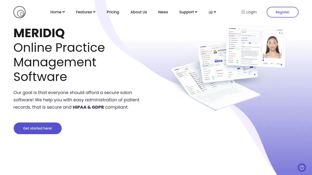 Screenshot of MERIDIQ