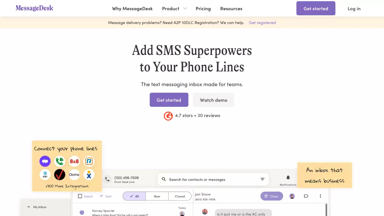 Screenshot of MessageDesk